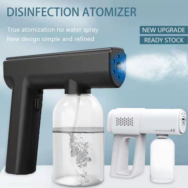 Súng Khử Khuẩn Phun Trùng Cầm Tay Phun Sương ánh Sáng Xanh Nano Phun Chất Lỏng Dung Tích Lớn 800ml