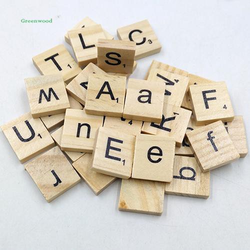 Bộ 100 Miếng Gỗ In Chữ Cái Tiếng Anh Cho Bé
