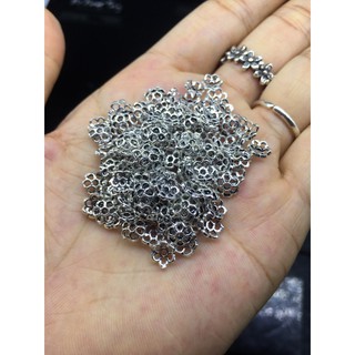 Charm bạc ốp hạt đá