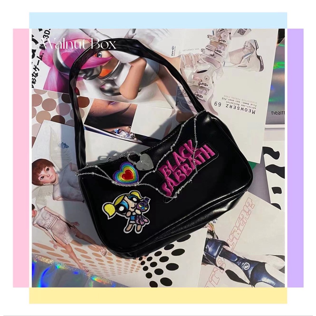 Túi Đeo Vai In Hình Búp Bê Nữ Cảnh Sát Kiểu Âu Mỹ y2k Dễ Thương