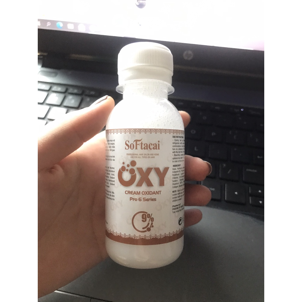 OXY trợ nhuộm tóc SOFTACAI 100ml ( 6%, 9%, 12% ) .Dùng cùng thuốc nhuộm tóc và bột tẩy tóc