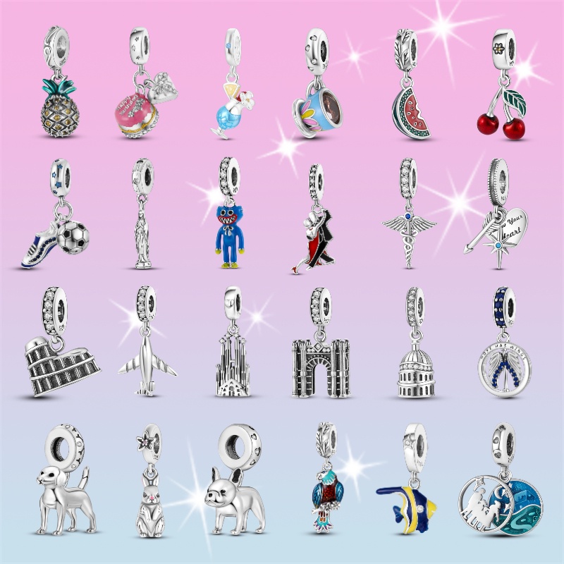 Vòng Tay Bạc 925 2022 Xâu Hạt Charm Khoai Tây Chiên Và Nước Ngọt Thời Trang Dành Cho Nữ