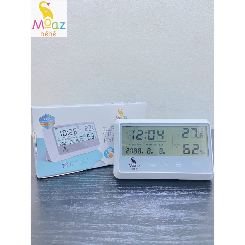Nhiệt Ấm Kế Moaz BéBé MB-027, Đo Nhiệt Độ, Độ Ẩm Phòng
