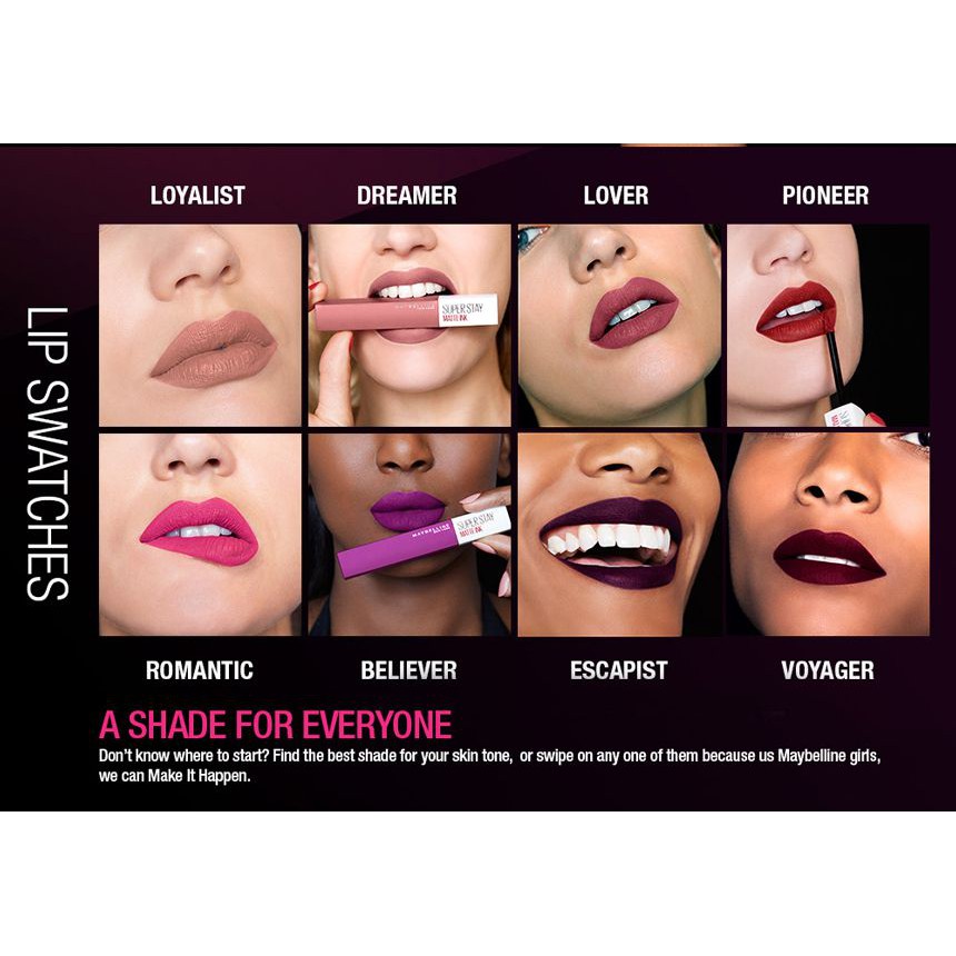 (Hàng Mới Về) Son Lì Maybelline Màu Sắc Tuyệt Đẹp Quyến Rũ Cho Nữ | BigBuy360 - bigbuy360.vn