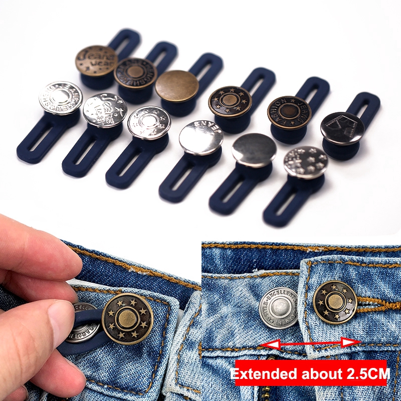 Set 3 nút điều chỉnh nới rộng thêm cho quần jeans bằng silicone không cần phải may