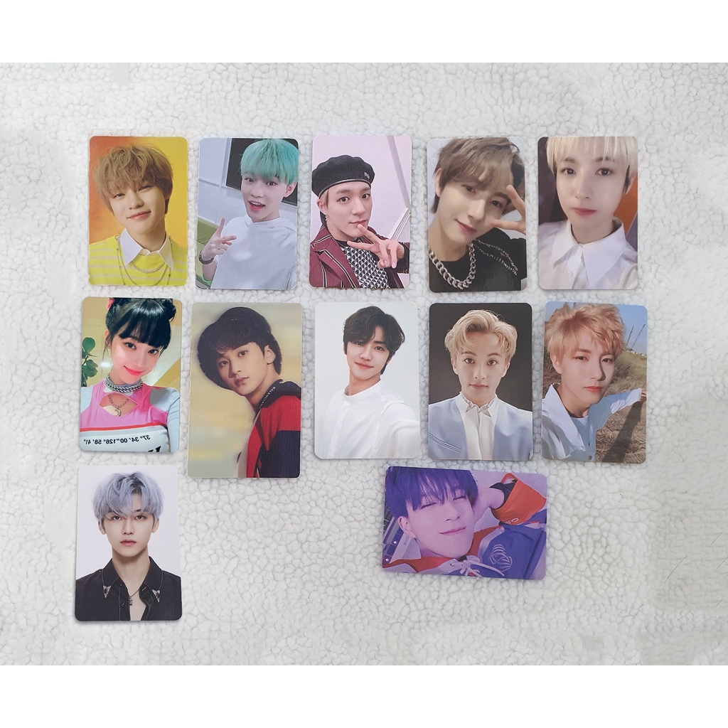 Ảnh photocard official NCT Dreamshow collecting yearbook Jeno Jaemin Jisung Mark Chenle AR Global Resonance Aespa puff