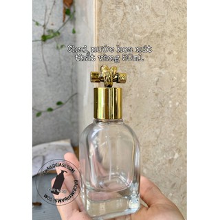 CHAI CHIẾT NƯỚC HOA 50ML NÚT XOẮN VÀNG