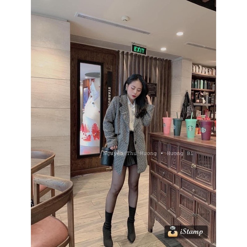 Áo dạ kẻ xương cá | BigBuy360 - bigbuy360.vn