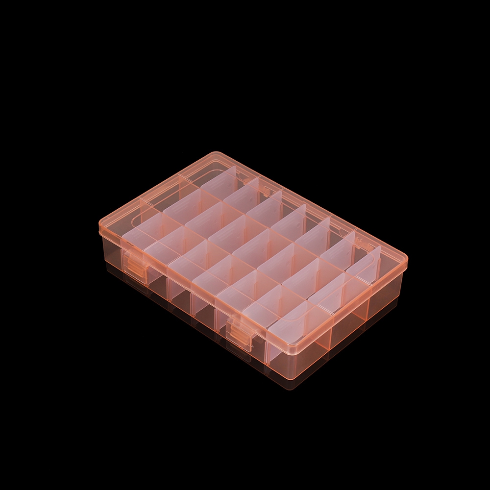 Hộp ST.KUNKKA nhựa 24 ngăn 9x13x3.6mm đựng đồ trang sức tự làm thủ công