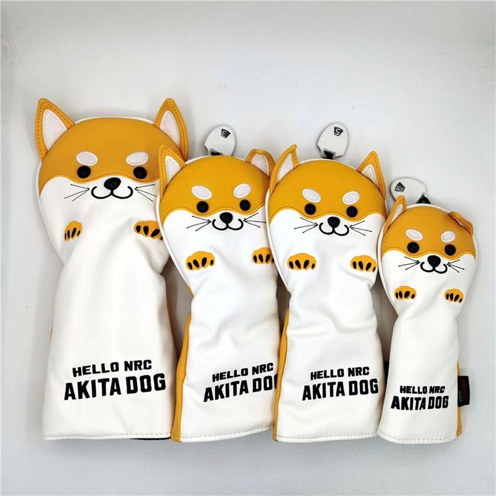 Vỏ Bọc Đầu Gậy Đánh Golf Chống Thấm Nước In Hoạt Hình Cún AKITA Dễ Thương