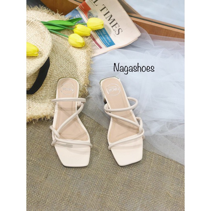 DÉP NAGASHOES QUAI CHÉO ĐẾ GỖ 2CM NAD73