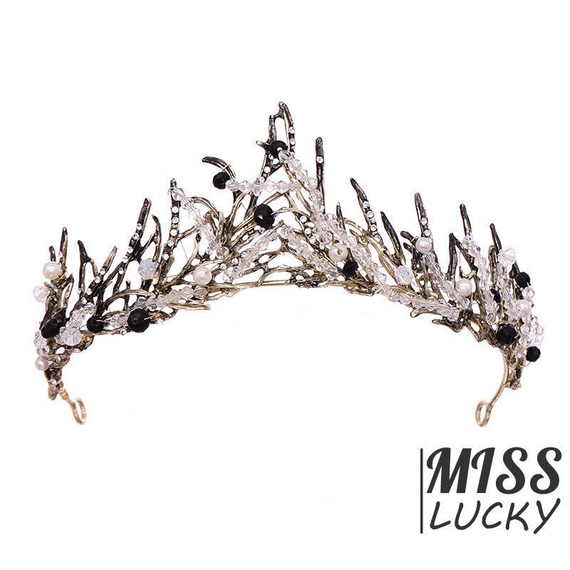 Vương miện kiểu dáng vintage thời trang sang trọng đa dụng cho cô dâu