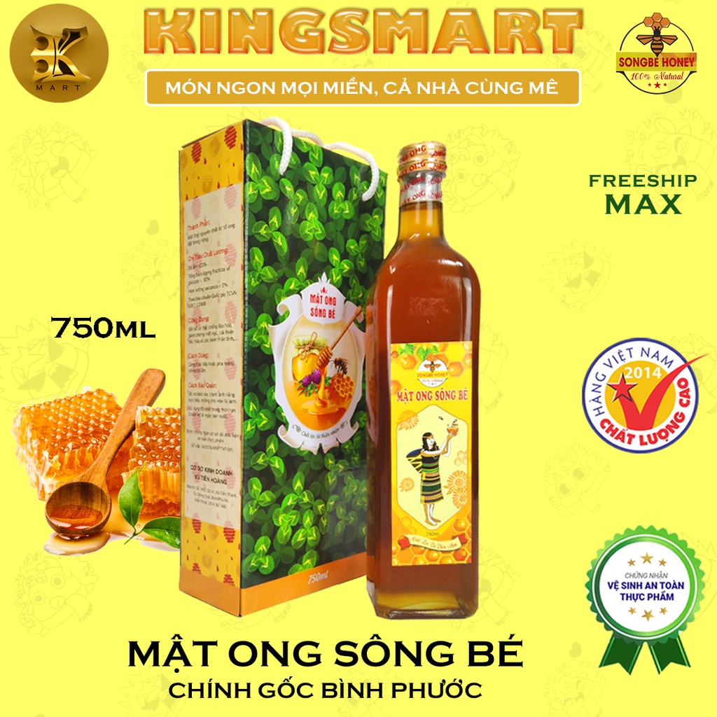 Mật ong SÔNG BÉ 750ml Tự Nhiên, An Toàn Và Sang Trọng