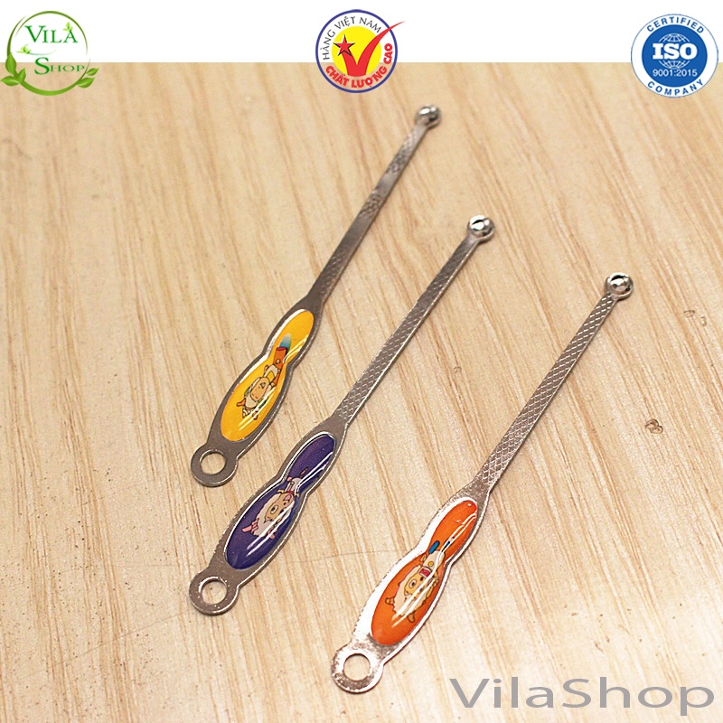 Lấy Ráy Tai, Cây Vệ Sinh Tai Mang Theo Người Móc Kèm Chùm Chìa Khóa, Chất Liệu Inox An Toàn Tiện Lợi