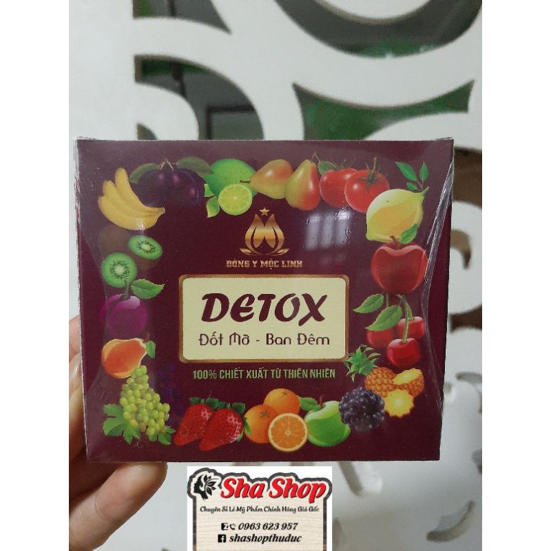 1 Hộp detox thải mỡ ban đêm X3 Đông Y Mộc Linh