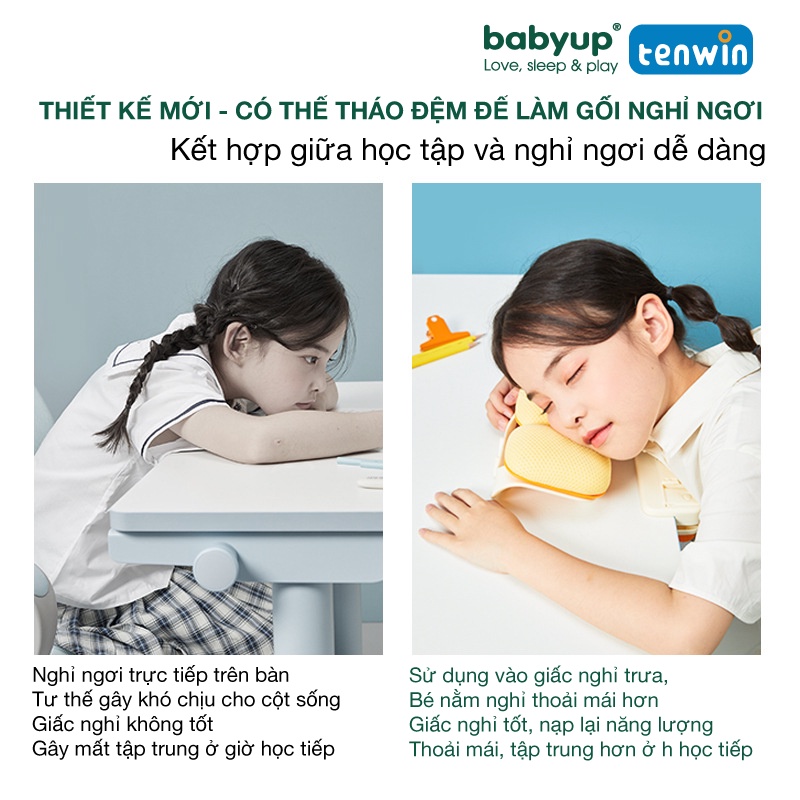 Giá đỡ chống cận thị cho bé Babyup Tenwin. Dụng cụ chống gù lưng trẻ em. Kẹp gắn vào bàn học điều chỉnh tư thế chuẩn