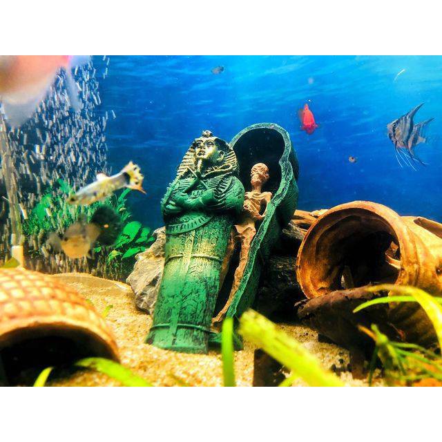 Mô hình xác ướp Ai Cập+quách cổ đại dùng trang trí bể cá,thuỷ sinh