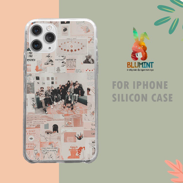Ốp lưng iphone silicon Idol KPOP BTS and TXT so cute BLUBTS0186