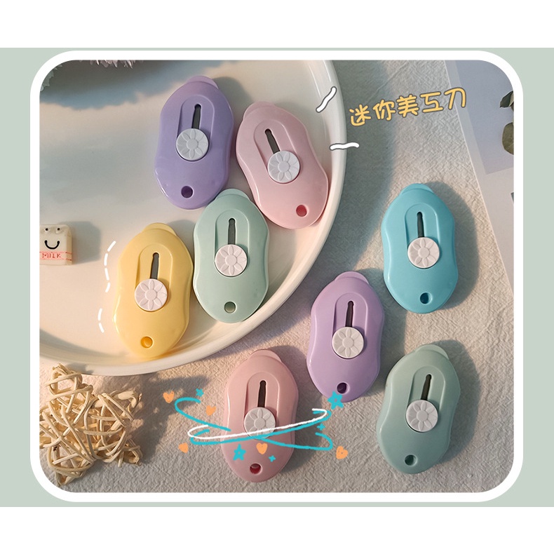 Dạo rọc giấy mini đồ dùng văn phòng phẩm dễ thương - giao màu ngẫu nhiên BAG U DAO113