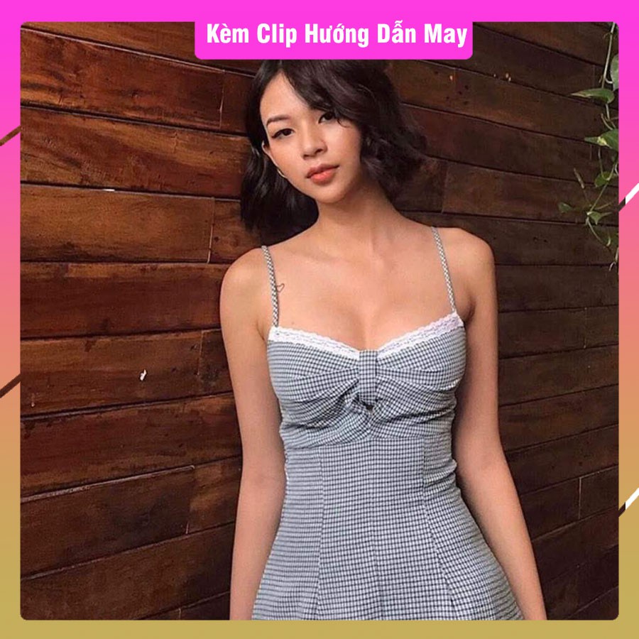 V025_Rập giấy đầm nơ ngực (Có hướng dẫn)