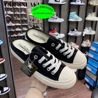 [T&H-SNEAKER]Giày sục nữ đế cao cv, giày đạp gót cv đen trắng cao cấp vip full size 36 đến 39
