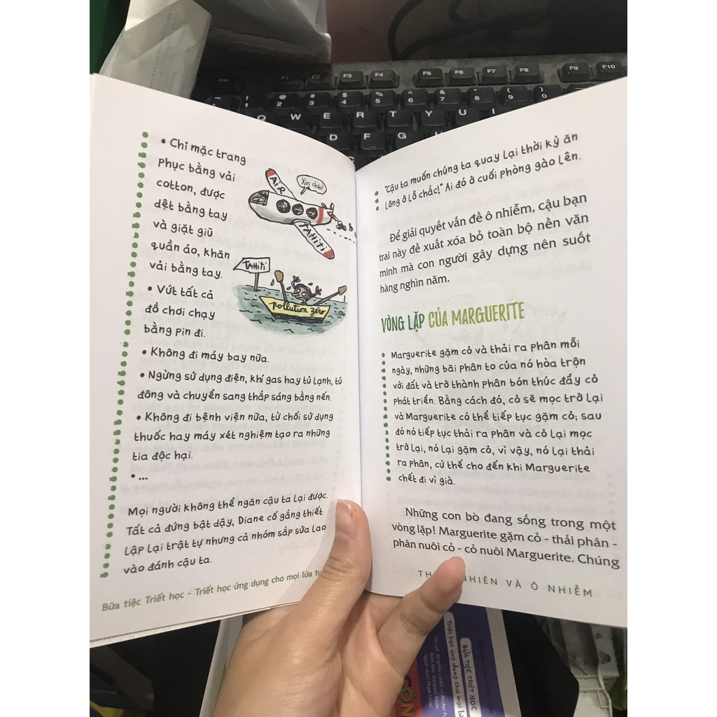 Sách - Bữa tiệc triết học - Triết học ứng dụng cho mọi lứa tuổi - thiên nhiên và ô nhiễm