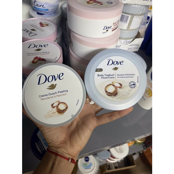 [NÔI ĐỊA ĐỨC] Dưỡng thể Dove Body Yoghurt hương lựu và bơ hạt mỡ giúp lamd trắng da và cấp ẩm siêu mịn mướt, 250ml