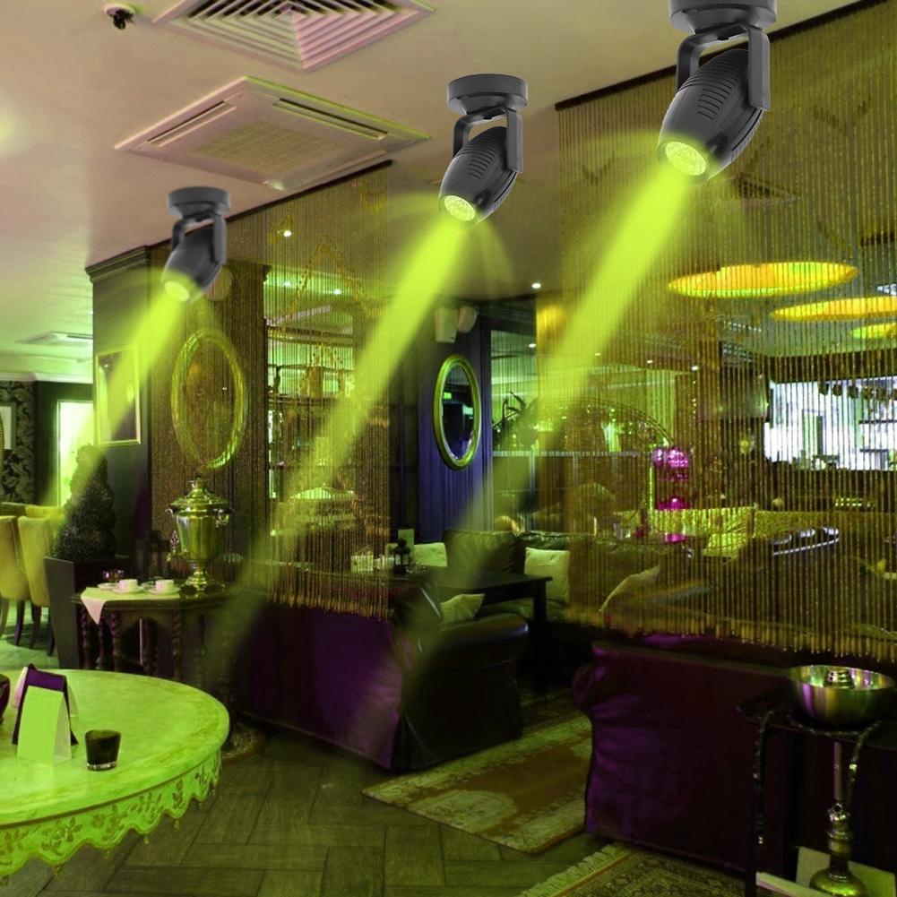 Đèn chiếu sân khấu led rgb 85-265v 360 độ ktv bar dj disco party wedding atmosphere spot beam đèn vỏ đen