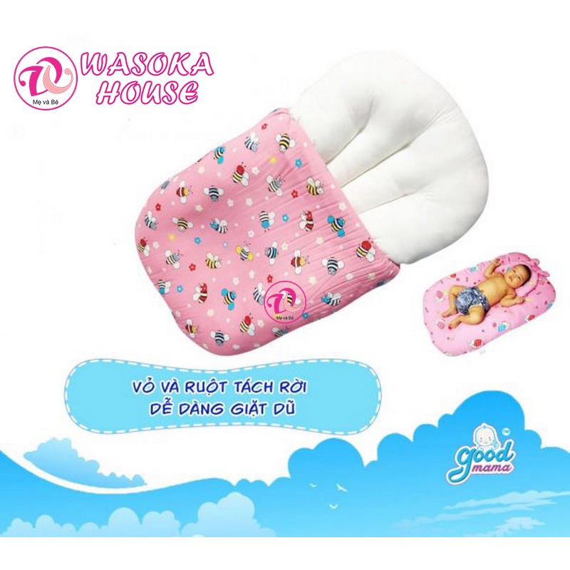 Đệm ngủ cho bé sơ sinh Goodmama, êm mềm, vải mát lạnh với nhiều hình ngộ nghĩnh giúp bé yêu ngon giấc