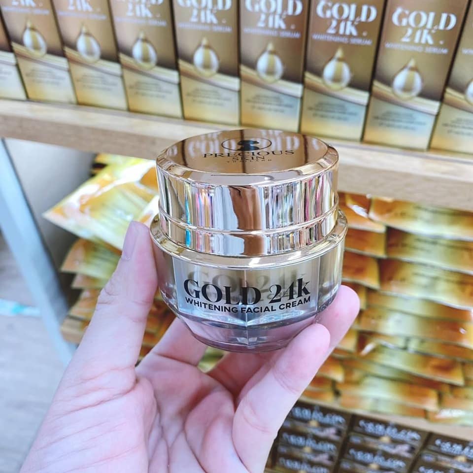 Gold 24K whitening Anti-Melasma Facial Cream Kem dưỡng trắŉg da ngừa ņám
