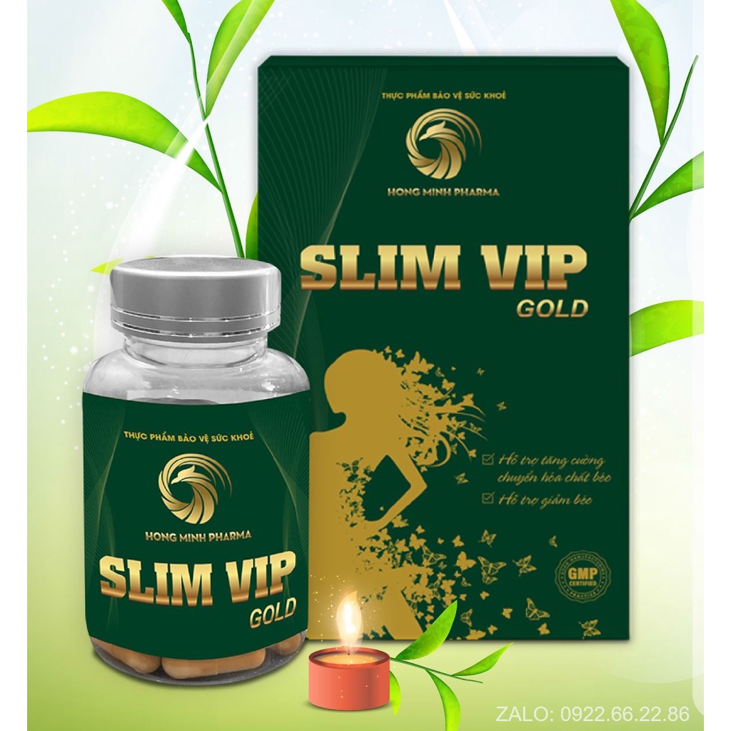SLim Vip Gold Mới - Mua 1 Tặng 2, Được 3 - Giảm Cân Cực Mạnh, Đào Thải Độc Tố, Mỡ Thừa