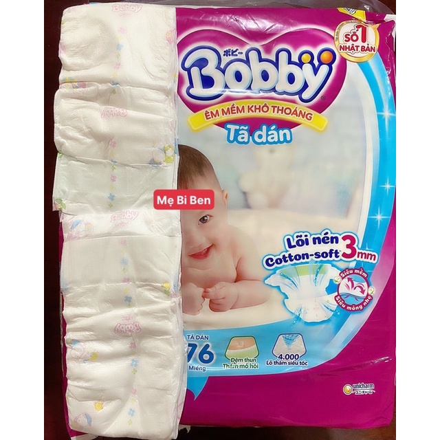 [Sale Tã Dán tách lẻ] Tã Dán Bobby Size XS 1miếng (cho bé dưới 5kg)