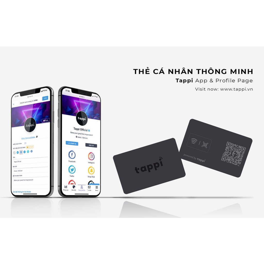 Thẻ cá nhân thông minh Tappi thay thế Card visit truyền thống, chia sẻ thông tin liên lạc chỉ với một chạm
