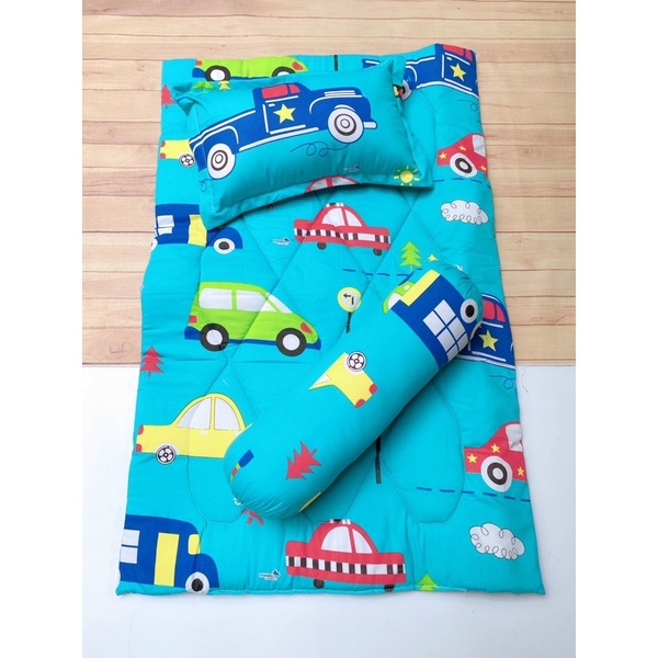 Bộ nệm kèm gối ôm và gối nằm vải cotton thắng lợi
