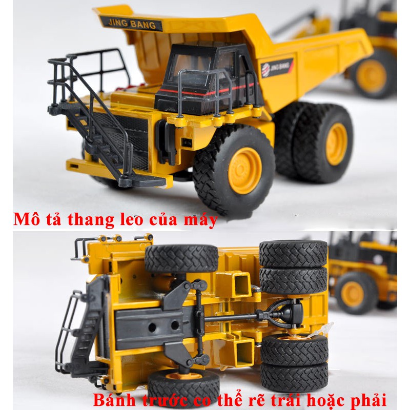 Xe mô hình khai thác mỏ bằng hợp kim chắc chắn, chi tiết sắc sảo, tinh tế có thể làm đồ chơi hoặc trưng bày