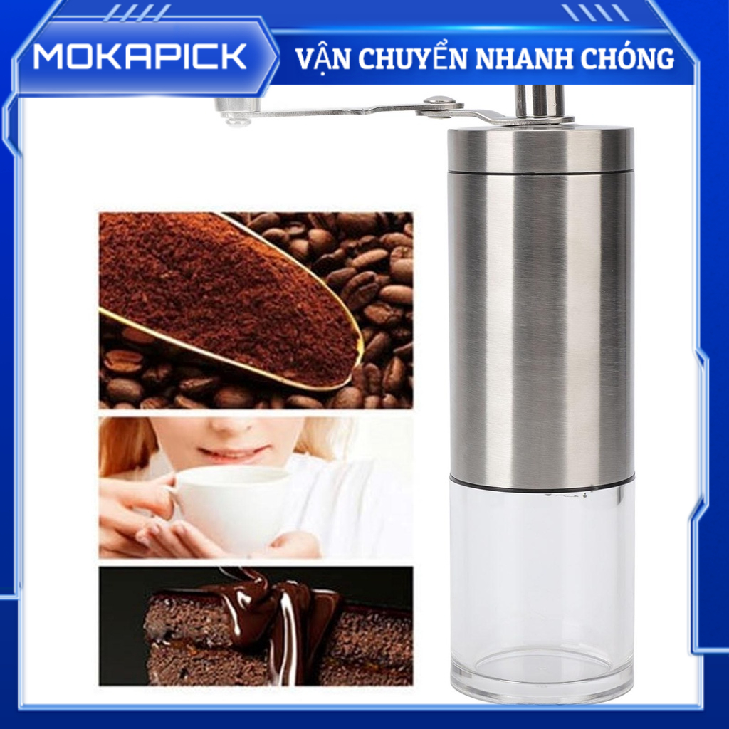 Mokapick Máy Xay Cà Phê Bằng Thép Không Gỉ Có Thể Điều Chỉnh Kích Thước Tháo Rời Tay Đậu Cho Văn Phòng Nhà Cafe
