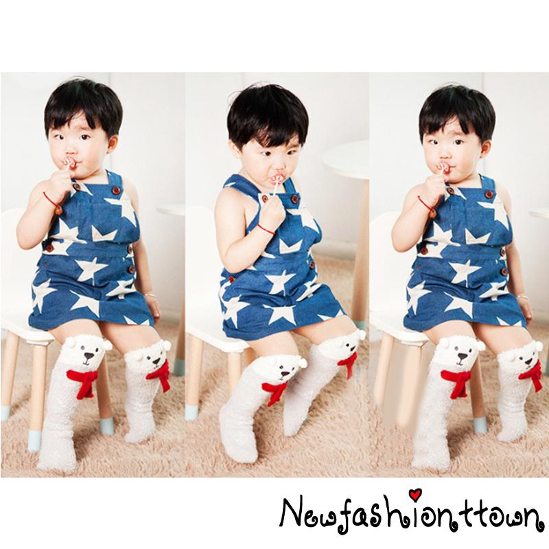 ღtwღCute Children Unicorn Baby Kid Socks Anti-skip Cotton Coral Fleece Long Socks