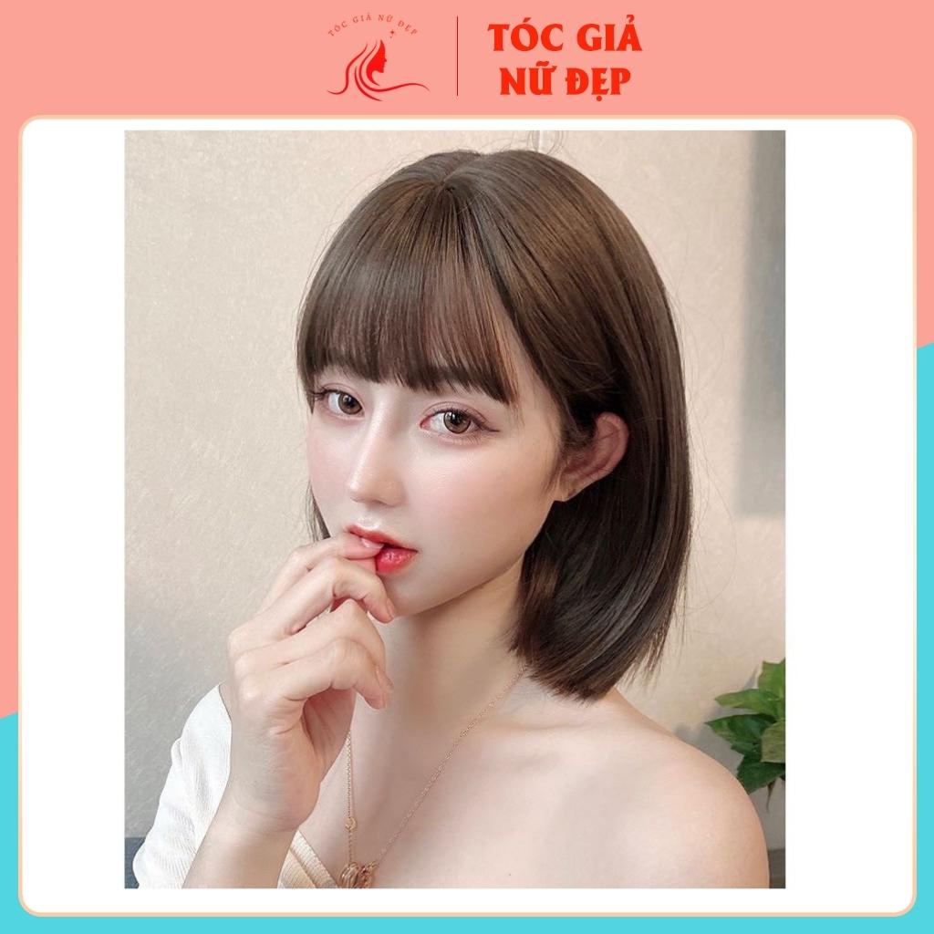 Tóc giả nữ nguyên đầu ngắn mã D3030 , tặng lưới trùm