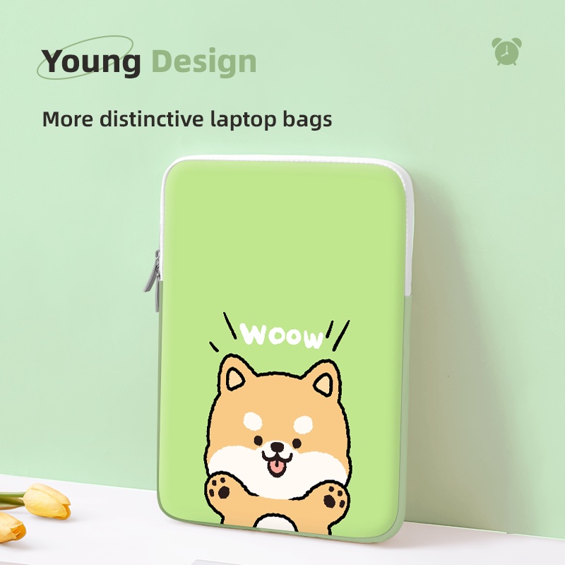 Ốp Da PU Chống Sốc Dễ Thương Cho Laptop Dell Asus Acer HP Lenovo 12-15 Inch