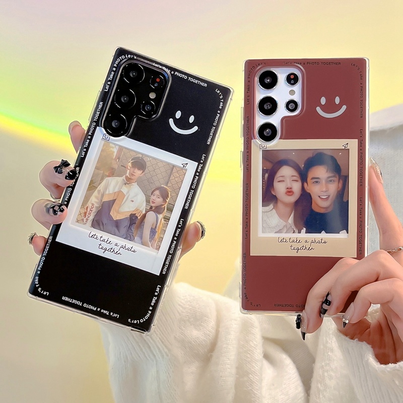 Ốp Điện Thoại Mềm Dạng Ví Đựng Thẻ Hình Mặt Cười Cho Samsung Galaxy S22 S21 S20 Ultra Plus S21 S20 FE Note 20 Ultra 10 Plus