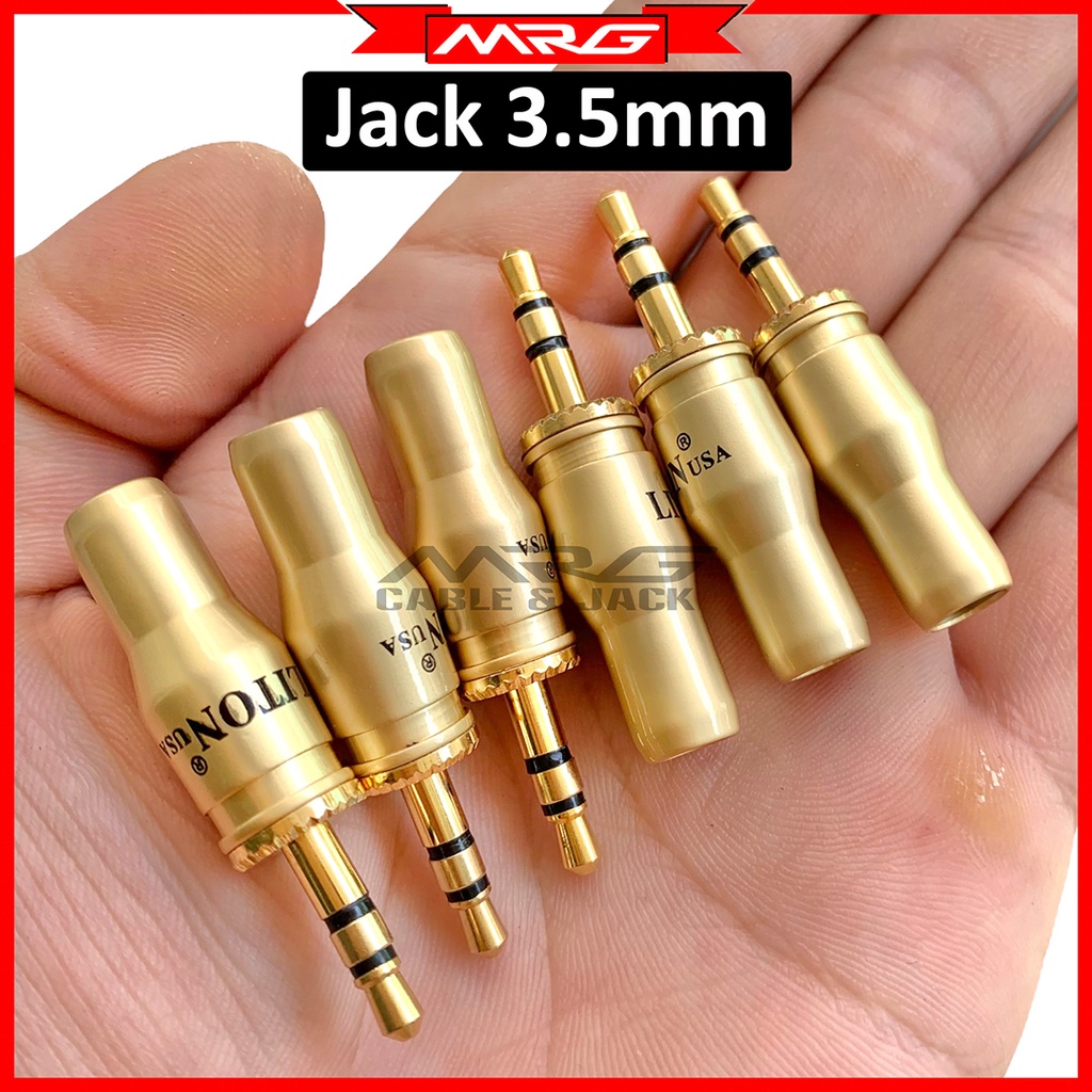 Jack 3.5mm Loại Tốt, dùng tự hàn dây, giá 1 chiếc.