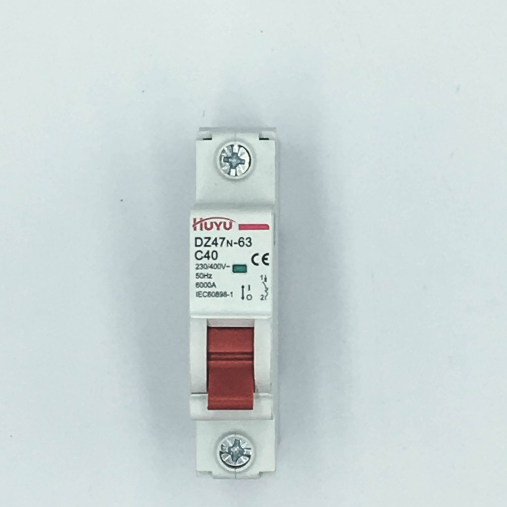 Cầu dao an toàn MCB 2P 2PHA 6A - 63A dòng cắt 6kA, Hãng Huyu