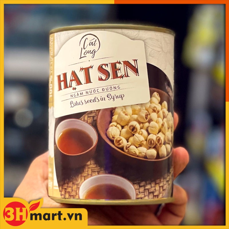 Hạt sen ngâm Cát Long Asia - lon 565g