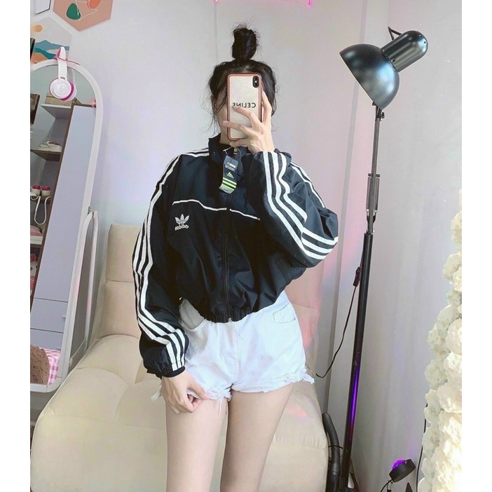 KHOÁC DÙ THÊU TAY SỌC KHÔNG NÓN