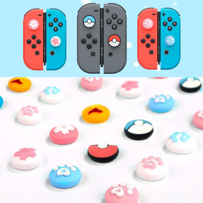 Vỏ Bọc Nút Điều Khiển Chơi Game Hình Chân Mèo Dễ Thương Cho Nintendo Switch Lite Joy-Con Ốp