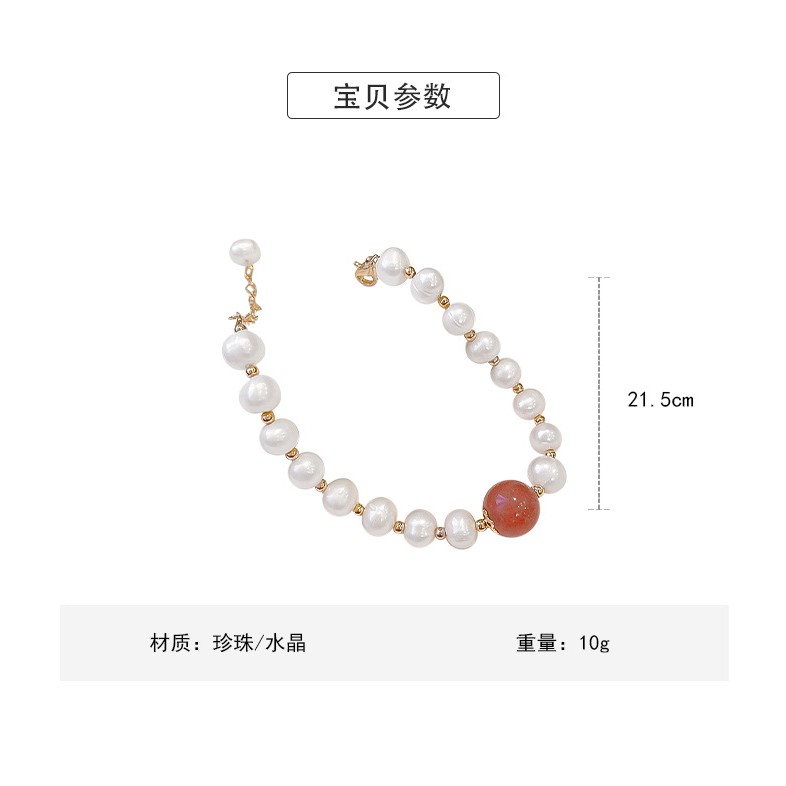 Vòng Tay Mạ Vàng Đính Hạt Ngọc Trai Giả Xinh Xắn Cho Nữ | BigBuy360 - bigbuy360.vn