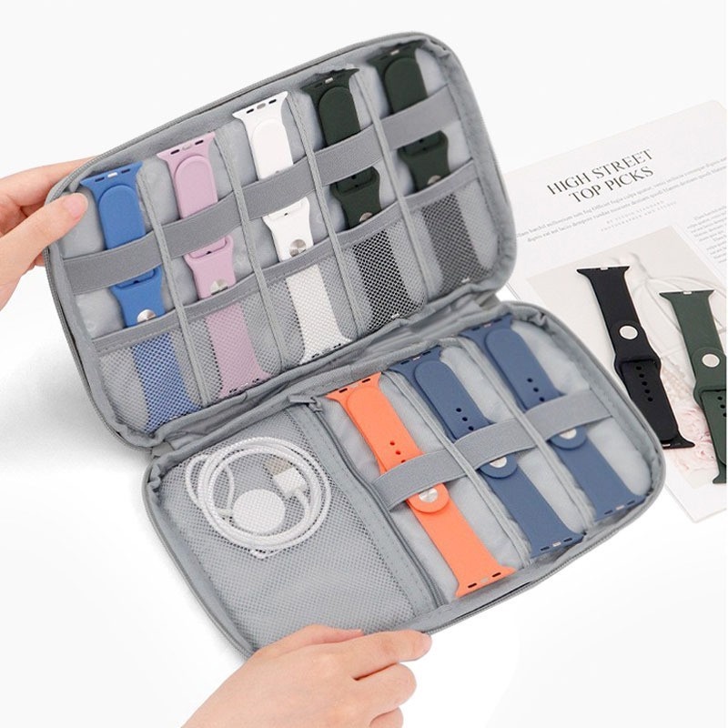 Túi Canvas Đựng Đồng Hồ Thông Minh Apple Watch Đa Năng Màu Xám Đen