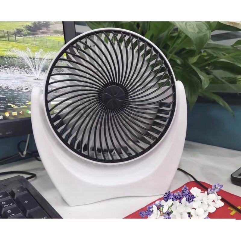 Quạt điện mini để bàn văn phòng,quạt decor dùng nguồn điện USB mẫu mới tiết kiệm năng lượng