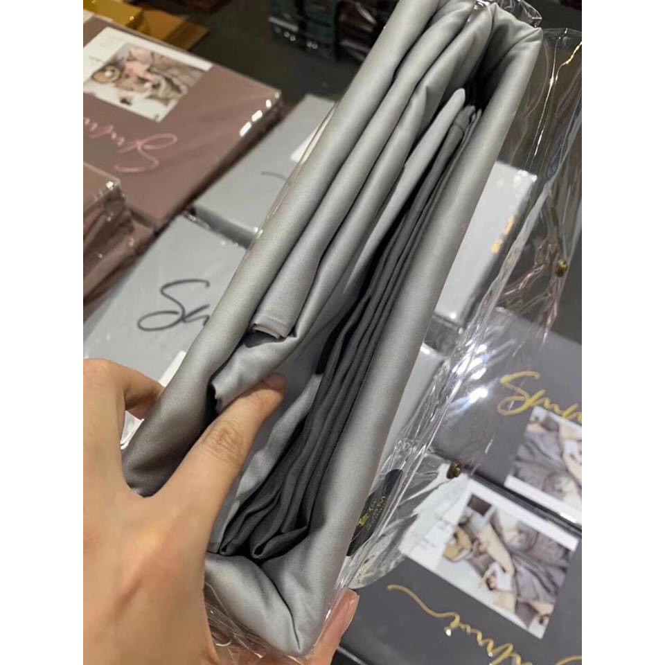 [HÀNG NHẬP KHẨU]Bộ chăn ga gối Lụa Sumoi tencel 60s phối màu_HÀNG NHẬP KHẨU CAO CẤP_Miễn phí bo chun theo kích thước nệm