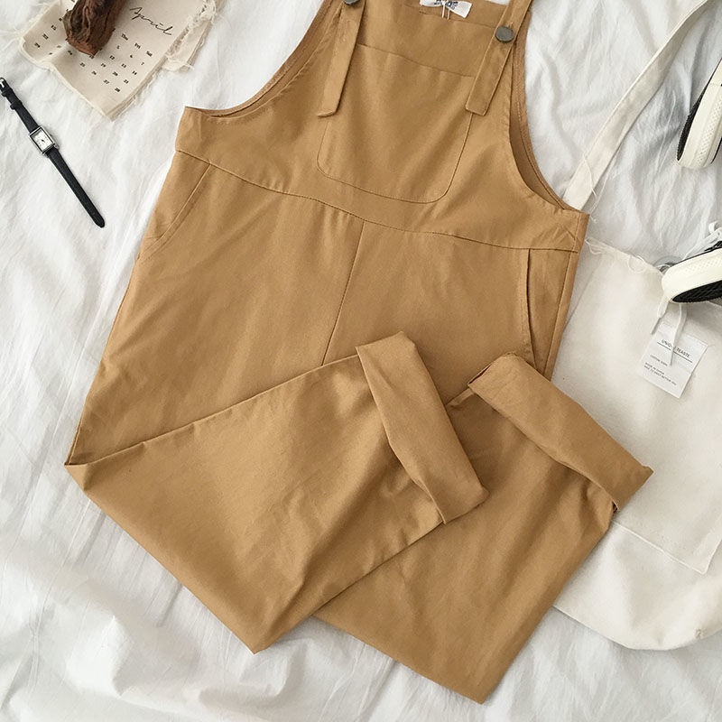 Quần Yếm Ống Rộng Phong Cách Hàn Quốc Trẻ Trung Dành Cho Nữ